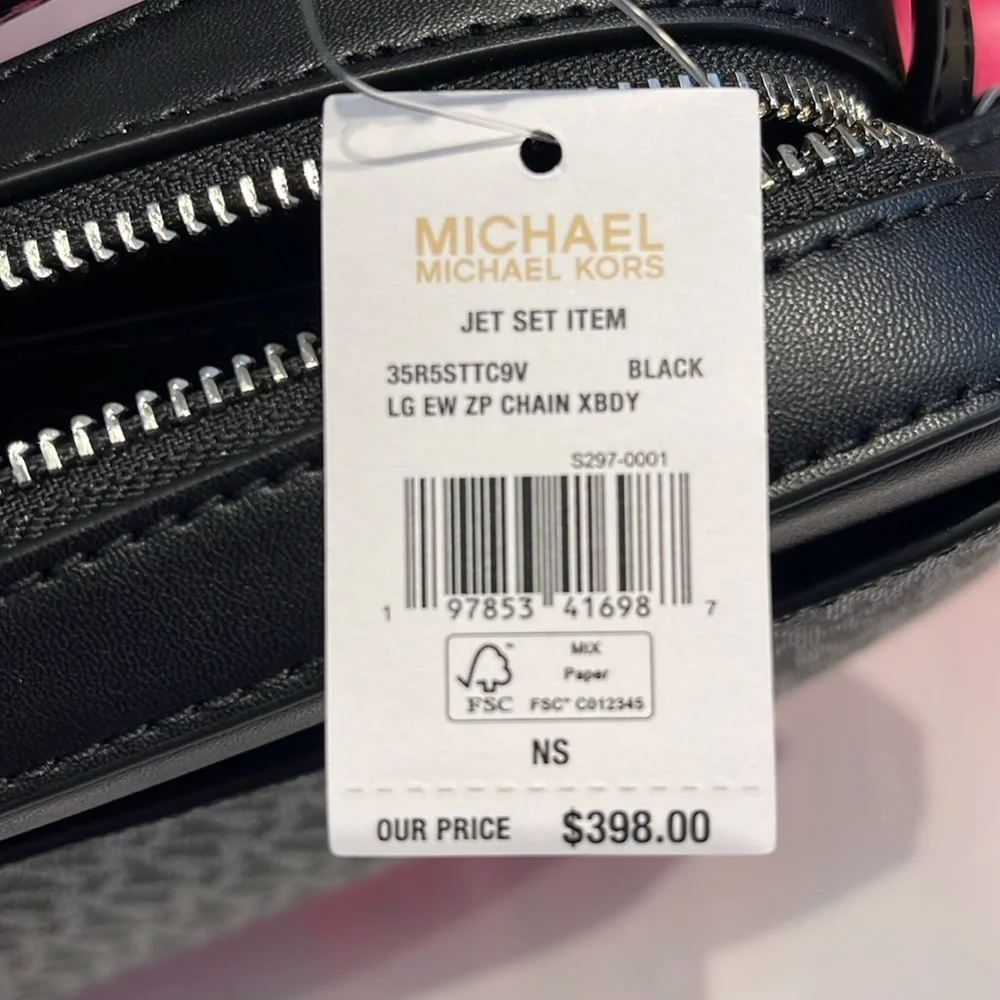 Michael Kors Jet Set Item Large Ombré EW Signature ZP Chain XBody Logo Crossbody